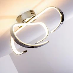 Hofstein Cano Deckenleuchte LED Chrom, 1-flammig -Bürolampen Verkäufe cano deckenleuchte h167459 11