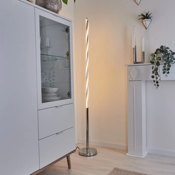 Hofstein Carmacks Stehleuchte LED Silber, 2-flammig 9 Hofstein Carmacks Stehleuchte LED Silber, 2-flammig – Bild 9