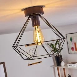 Hofstein Cenova Deckenleuchte Schwarz, 1-flammig -Bürolampen Verkäufe cenova deckenleuchte h3369869 11