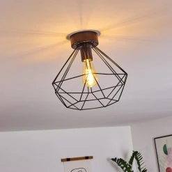 Hofstein Cenova Deckenleuchte Schwarz, 1-flammig -Bürolampen Verkäufe cenova deckenleuchte h3369869 3