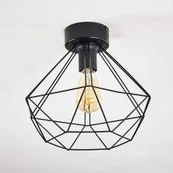 Hofstein Cenova Deckenleuchte Schwarz, 1-flammig -Bürolampen Verkäufe cenova deckenleuchte h3369869 6