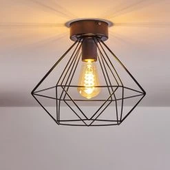 Hofstein Cenova Deckenleuchte Schwarz, 1-flammig -Bürolampen Verkäufe cenova deckenleuchte h3369869 7