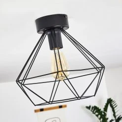 Hofstein Cenova Deckenleuchte Schwarz, 1-flammig -Bürolampen Verkäufe cenova deckenleuchte h3369869 8