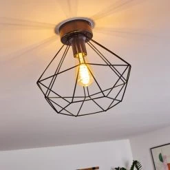 Hofstein Cenova Deckenleuchte Schwarz, 1-flammig -Bürolampen Verkäufe cenova deckenleuchte h3369869 9