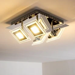 Hofstein Cerreto Deckenleuchte LED Chrom, 4-flammig -Bürolampen Verkäufe cerreto deckenleuchte c29533f 4a 2