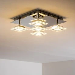 Hofstein Cerreto Deckenleuchte LED Chrom, 5-flammig -Bürolampen Verkäufe cerreto deckenleuchte c29533f 5a 4