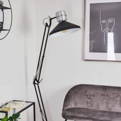 Hofstein Chara Stehleuchte Schwarz, Silber, 1-flammig -Bürolampen Verkäufe chara stehleuchte h3413883 11