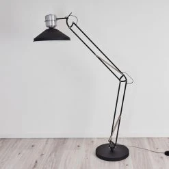 Hofstein Chara Stehleuchte Schwarz, Silber, 1-flammig -Bürolampen Verkäufe chara stehleuchte h3413883 7