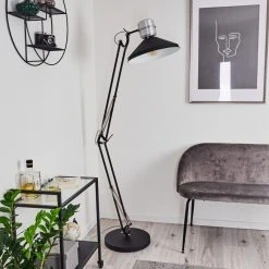 Hofstein Chara Stehleuchte Schwarz, Silber, 1-flammig -Bürolampen Verkäufe chara stehleuchte h3413883 9