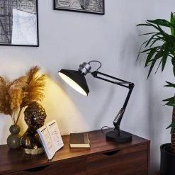 Hofstein Chara Tischleuchte Schwarz, Silber, 1-flammig -Bürolampen Verkäufe chara tischleuchte h3413296 8