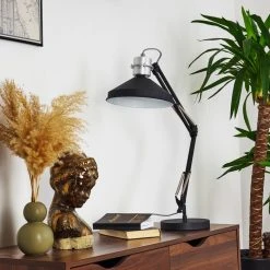 Hofstein Chara Tischleuchte Schwarz, Silber, 1-flammig -Bürolampen Verkäufe chara tischleuchte h3413296 9