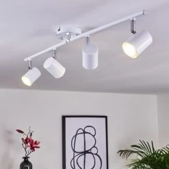 Hofstein Chennai Deckenleuchte LED Chrom, Wei&szlig;, 4-flammig -Bürolampen Verkäufe chennai deckenleuchte h3319635 10