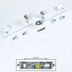 Hofstein Chennai Deckenleuchte LED Chrom, Wei&szlig;, 4-flammig -Bürolampen Verkäufe chennai deckenleuchte h3319635 4