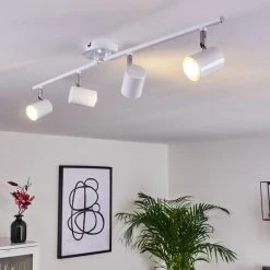 Hofstein Chennai Deckenleuchte LED Chrom, Wei&szlig;, 4-flammig -Bürolampen Verkäufe chennai deckenleuchte h3319635 8