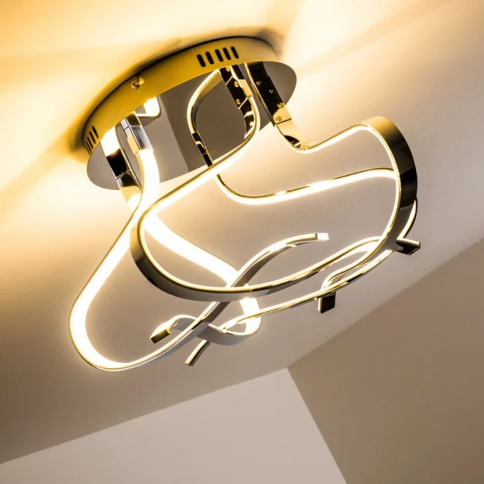 Hofstein Colle Deckenleuchte LED Chrom, 1-flammig 12 Hofstein Colle Deckenleuchte LED Chrom, 1-flammig – Bild 12