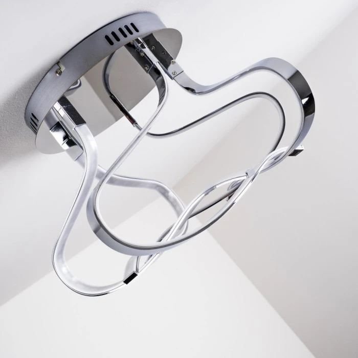 Hofstein Colle Deckenleuchte LED Chrom, 1-flammig 7 Hofstein Colle Deckenleuchte LED Chrom, 1-flammig – Bild 7