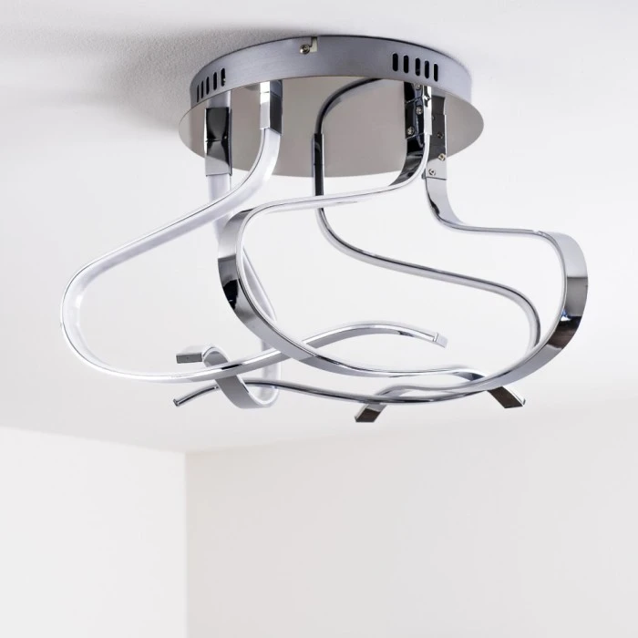 Hofstein Colle Deckenleuchte LED Chrom, 1-flammig 8 Hofstein Colle Deckenleuchte LED Chrom, 1-flammig – Bild 8