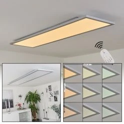 Hofstein Colminy Deckenpanel LED Silber, 1-flammig