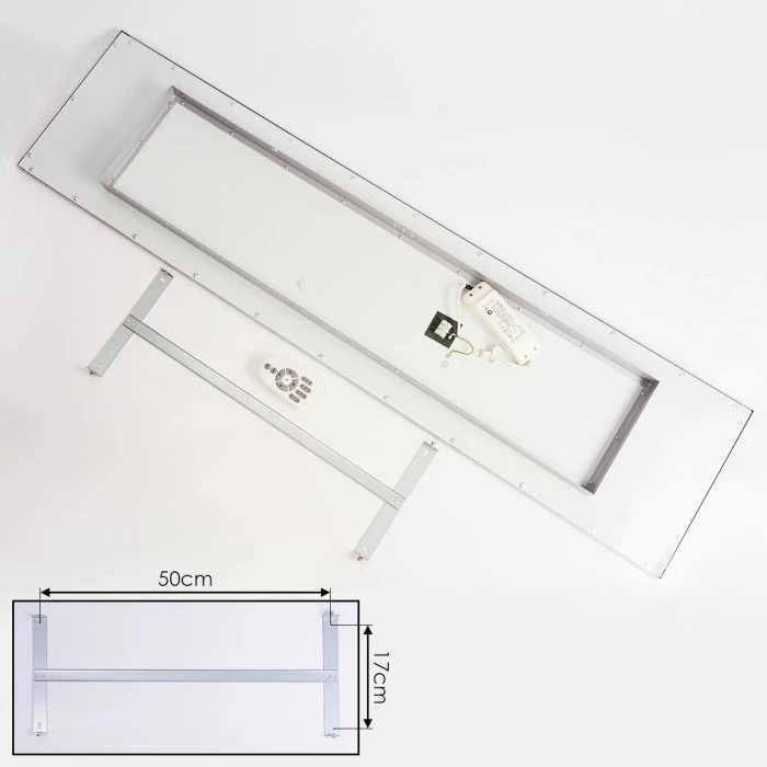 Hofstein Colminy Deckenpanel LED Silber, 1-flammig 12 Hofstein Colminy Deckenpanel LED Silber, 1-flammig – Bild 12