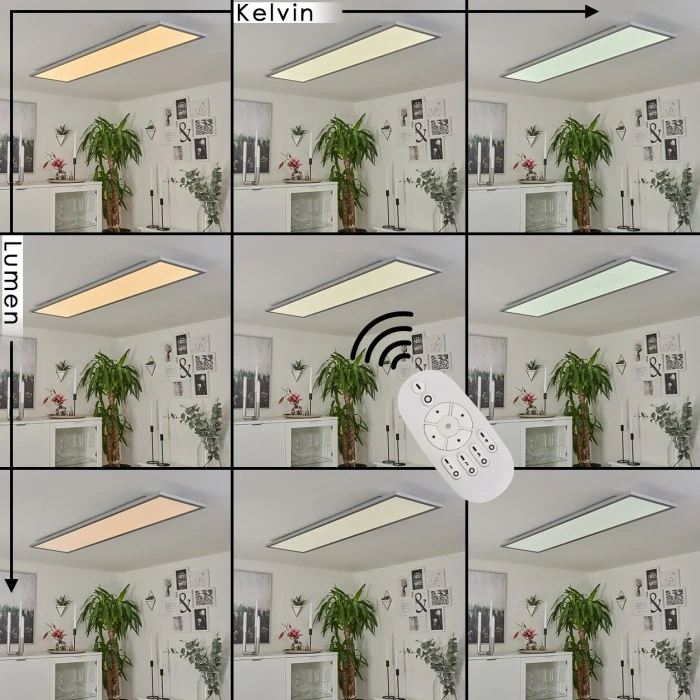 Hofstein Colminy Deckenpanel LED Silber, 1-flammig 8 Hofstein Colminy Deckenpanel LED Silber, 1-flammig – Bild 8