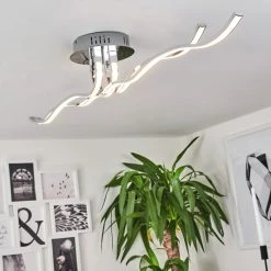 Hofstein Corato Deckenleuchte LED Chrom, 1-flammig