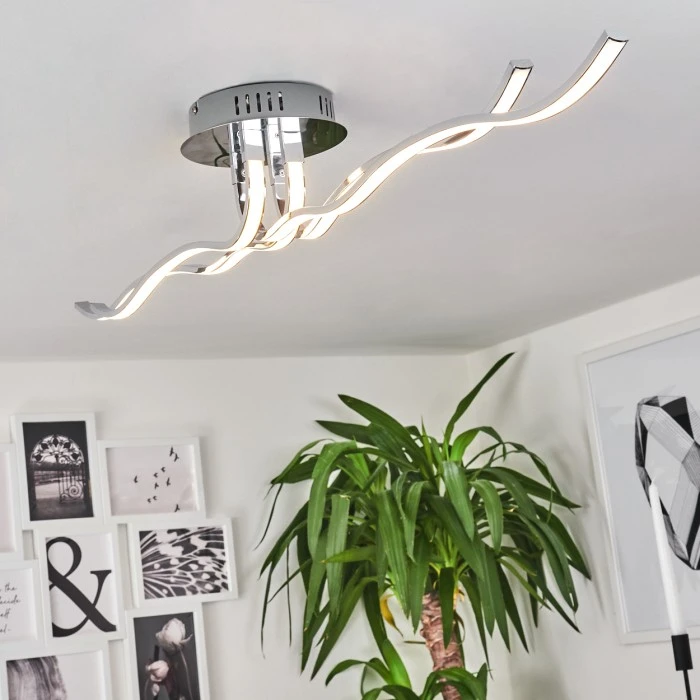 Hofstein Corato Deckenleuchte LED Chrom, 1-flammig 1 Hofstein Corato Deckenleuchte LED Chrom, 1-flammig