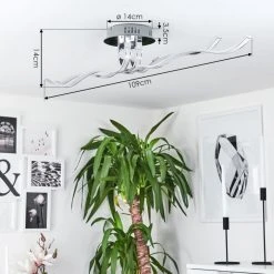 Hofstein Corato Deckenleuchte LED Chrom, 1-flammig 15 Hofstein Corato Deckenleuchte LED Chrom, 1-flammig -Bürolampen Verkäufe corato deckenleuchte h167985 3