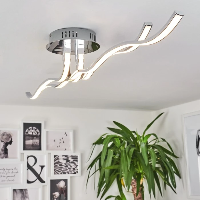 Hofstein Corato Deckenleuchte LED Chrom, 1-flammig 9 Hofstein Corato Deckenleuchte LED Chrom, 1-flammig – Bild 9