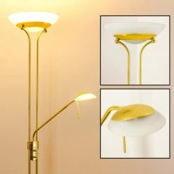 Hofstein Deckenfluter Biot LED Messing, 2-flammig -Bürolampen Verkäufe deckenfluter biot h165608 10