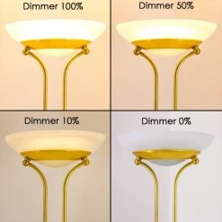 Hofstein Deckenfluter Biot LED Messing, 2-flammig -Bürolampen Verkäufe deckenfluter biot h165608 2