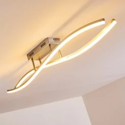Hofstein Deckenleuchte Atina LED Nickel-Matt, 1-flammig -Bürolampen Verkäufe deckenleuchte atina h167978 do1 15
