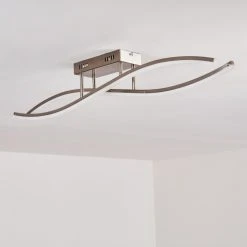 Hofstein Deckenleuchte Atina LED Nickel-Matt, 1-flammig -Bürolampen Verkäufe deckenleuchte atina h167978 do1 17