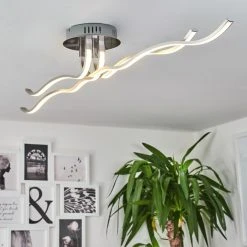 Hofstein Deckenleuchte CORATO LED Nickel-Matt, 1-flammig 20 Hofstein Deckenleuchte CORATO LED Nickel-Matt, 1-flammig -Bürolampen Verkäufe deckenleuchte corato h169811 do3 8