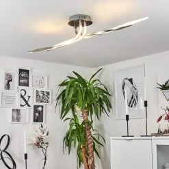 Hofstein Deckenleuchte REMO LED Nickel-Matt, 1-flammig -Bürolampen Verkäufe deckenleuchte remo h169828 do3 6