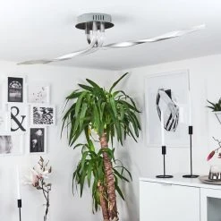 Hofstein Deckenleuchte REMO LED Nickel-Matt, 1-flammig -Bürolampen Verkäufe deckenleuchte remo h169828 do3 9