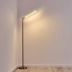 Hofstein Deje Stehleuchte LED Nickel-Matt, 1-flammig -Bürolampen Verkäufe deje stehleuchte h3306772 11