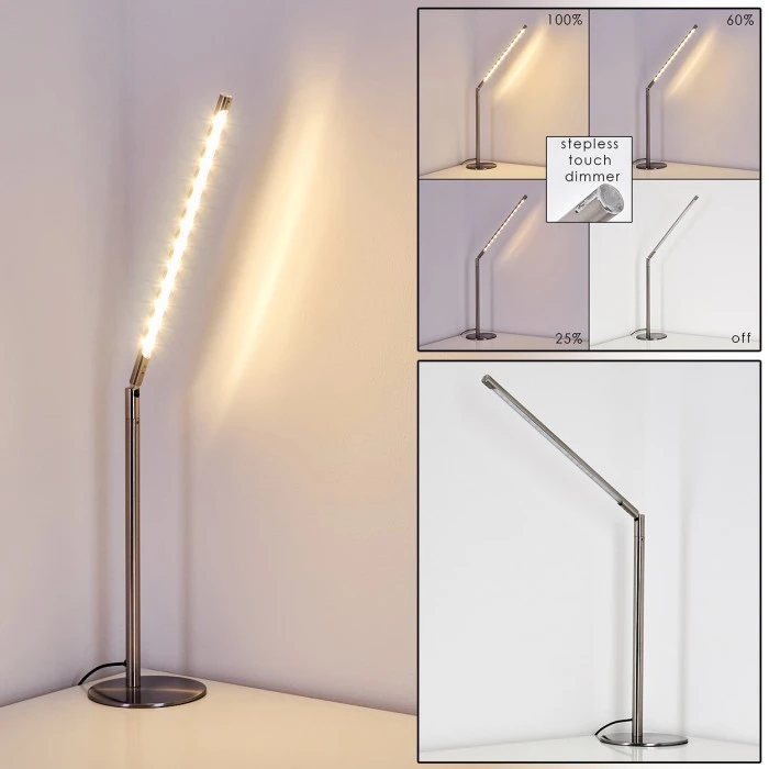 Hofstein Deje Tischleuchte LED Nickel-Matt, 1-flammig 1 Hofstein Deje Tischleuchte LED Nickel-Matt, 1-flammig