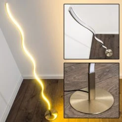 Hofstein Dillon Stehlampe LED Nickel-Matt, 1-flammig