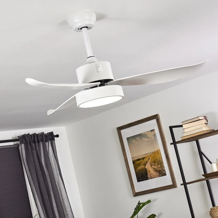 Hofstein Doha Deckenventilator LED Weiß, 1-flammig, Fernbedienung 12 Hofstein Doha Deckenventilator LED Weiß, 1-flammig, Fernbedienung – Bild 12