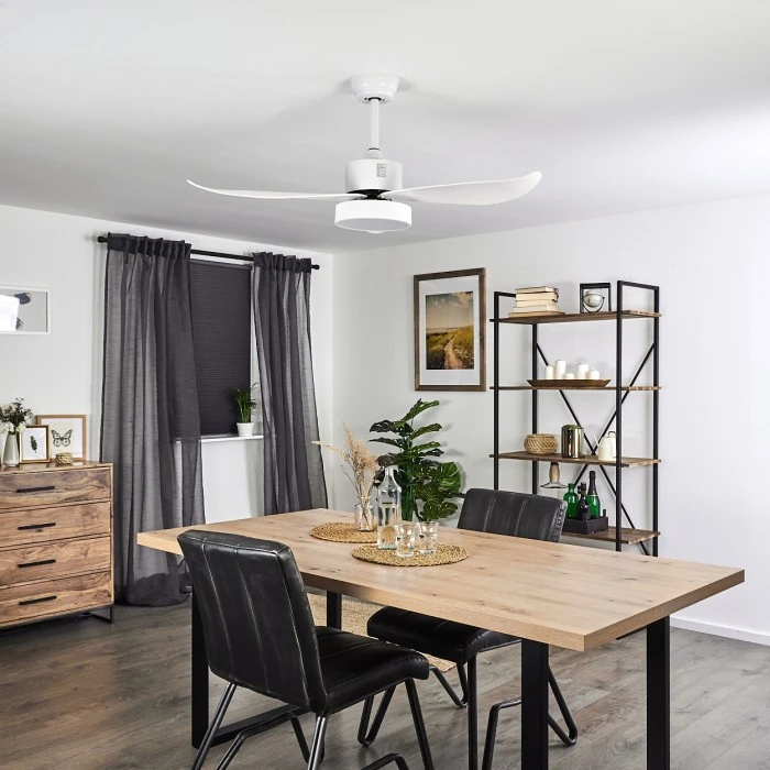 Hofstein Doha Deckenventilator LED Weiß, 1-flammig, Fernbedienung 20 Hofstein Doha Deckenventilator LED Weiß, 1-flammig, Fernbedienung – Bild 20