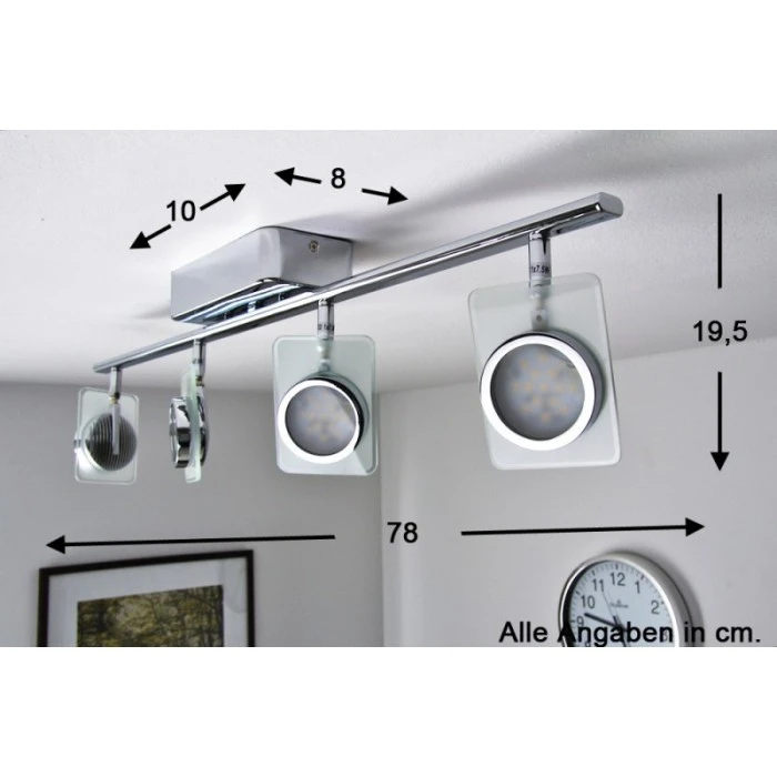 Eglo Leuchten Eglo TINNARI Lichtschiene LED Chrom, 4-flammig 2 Eglo Leuchten Eglo TINNARI Lichtschiene LED Chrom, 4-flammig – Bild 2