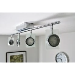 Eglo Leuchten Eglo TINNARI Lichtschiene LED Chrom, 4-flammig 38 Eglo Leuchten Eglo TINNARI Lichtschiene LED Chrom, 4-flammig -Bürolampen Verkäufe eglo tinnari lichtschiene 91635 do1 15