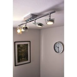 Eglo Leuchten Eglo TINNARI Lichtschiene LED Chrom, 4-flammig 45 Eglo Leuchten Eglo TINNARI Lichtschiene LED Chrom, 4-flammig -Bürolampen Verkäufe eglo tinnari lichtschiene 91635 do1 22