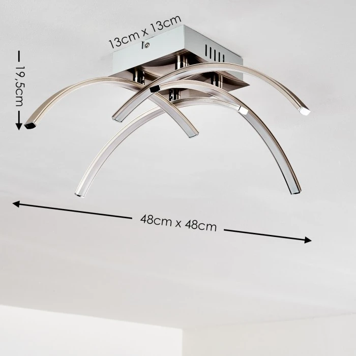 Hofstein Elia Deckenleuchte LED Chrom, 1-flammig 2 Hofstein Elia Deckenleuchte LED Chrom, 1-flammig – Bild 2