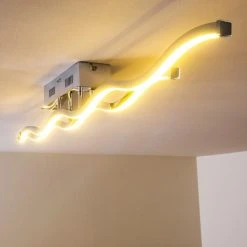 Paul Neuhaus Leuchten EMMA Deckenleuchte LED Edelstahl, 2-flammig -Bürolampen Verkäufe emma deckenleuchte 8450 17 14