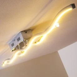 Paul Neuhaus Leuchten EMMA Deckenleuchte LED Edelstahl, 2-flammig -Bürolampen Verkäufe emma deckenleuchte 8450 17 6