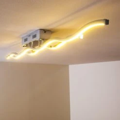 Paul Neuhaus Leuchten EMMA Deckenleuchte LED Edelstahl, 2-flammig -Bürolampen Verkäufe emma deckenleuchte 8450 17 9