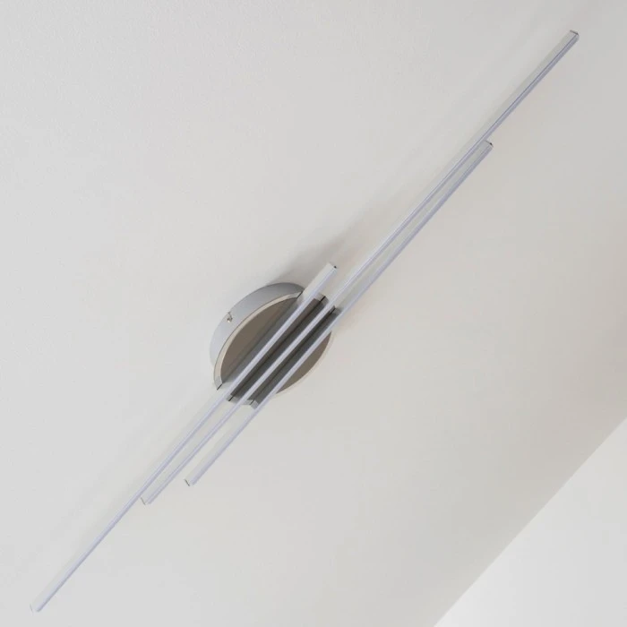 Hofstein Emo Deckenleuchte LED Stahl gebürstet, 3-flammig 11 Hofstein Emo Deckenleuchte LED Stahl gebürstet, 3-flammig – Bild 11