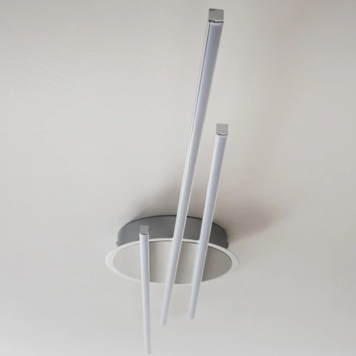 Hofstein Emo Deckenleuchte LED Stahl gebürstet, 3-flammig 14 Hofstein Emo Deckenleuchte LED Stahl gebürstet, 3-flammig – Bild 14