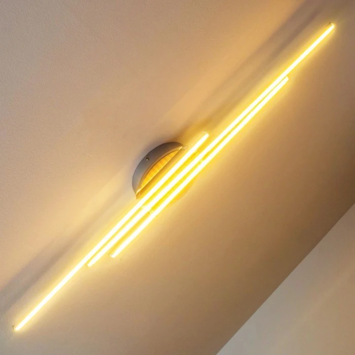 Hofstein Emo Deckenleuchte LED Stahl gebürstet, 3-flammig 16 Hofstein Emo Deckenleuchte LED Stahl gebürstet, 3-flammig – Bild 16